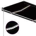 vidaXL Ručne zaťahovacia markíza s LED 3x2,5 m antracitová