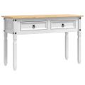 vidaXL Koncový stôl CORONA Biela 115 x 46 x 73 cm