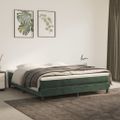 vidaXL Matrac s taštičkovými pružinami stredná tvrdosť tmavozelený 160x200x20 cm zamat