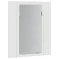 vidaXL LED kúpeľňová zrkadlová skrinka lesklá biela 40x12x45 cm akryl