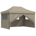 vidaXL Párty stan 279 x 410 x 315 cm Sivohnedá Oxfordská látka