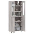 vidaXL Vysoká skrinka sivý dub sonoma 69,5x34x180 cm spracované drevo