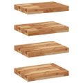 vidaXL Plávajúce police 4 ks 40x30x4 cm olejom sfarbené masívne drevo akácia