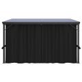 vidaXL Altánok so závesom 405x294x244 cm, antracitový