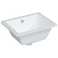 vidaXL Kúpeľňové umývadlo biele 39x30x18,5 cm obdĺžnikové keramické