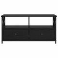 vidaXL TV skrinka Čierny dub 90 x 33 x 45 cm Inžinierske drevo a oceľ