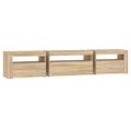 vidaXL TV skrinka s LED svetlami dub sonoma 195x35x40 cm