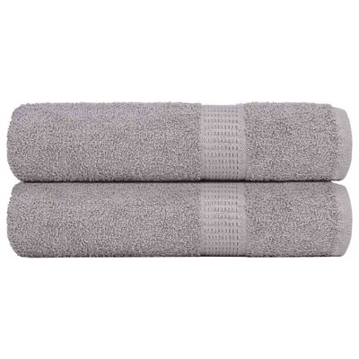 vidaXL Osušky do kúpeľne FROGN 2 ks sivé 100x150 cm 360 g/m²