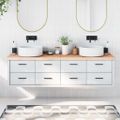 vidaXL Kúpeľňová doska 180x60x(2-6) cm neošetrený masív