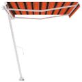 vidaXL Voľne stojaca ručne zaťahovacia markíza 400x300cm oranžovohnedá