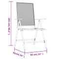 vidaXL 3-dielna záhradná jedálenská súprava oceľová antracitová