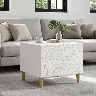 vidaXL Konferenčný stolík Biela 50 x 49 x 40 cm Kompozitné drevo