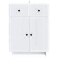 vidaXL Servírovacia skriňa Biela 66 x 34,5 x 90 cm Kompozitné drevo