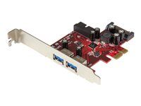 Startech 4 Port PCI Express USB 3.0 Card - 2 Ext & 2 Int (IDC) - SATA Power - USB adaptér - PCIe 2.0 nízky profil - USB 3.0 x 4 - pre P/N: ST1030USBM, ST7300USBME