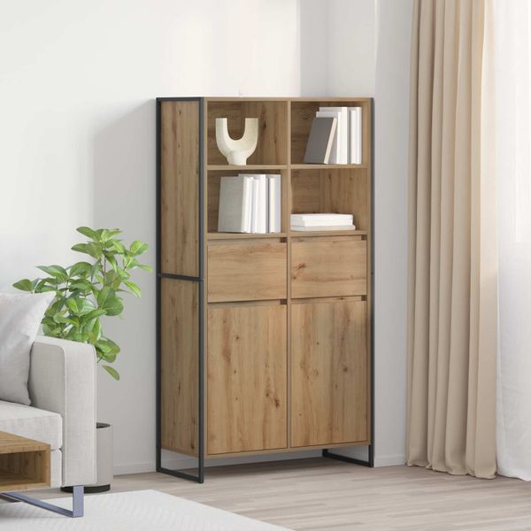 vidaXL Servírovacia skriňa 2 pcs Remeselnícky dub 81 x 36 x 150.5 cm