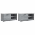 vidaXL TV skrinky 2 ks sivý dub sonoma 80x35x36,5 cm spracované drevo