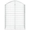 vidaXL Oblúkový gabionový kôš 100x50x120/140 cm pozinkované železo
