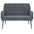vidaXL Lavička tmavosivá 108x79x79 cm zamat