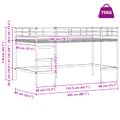 vidaXL Rám poschodovej postele pre deti Biela 80 x 200 cm Oceľ
