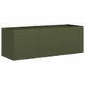 VidaXL kvetináč Olive Green 120x40x40 cm Oceľ valcovaná za studena