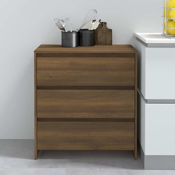 vidaXL Komoda hnedý dub 70x41x75 cm spracované drevo