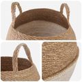 vidaXL Kvetináč s uchami 2 ks Biela Ø 45 x 36 cm 100% Morská tráva