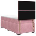 vidaXL Posteľ boxspring s matracom Ružová 90 x 190 cm Zamat
