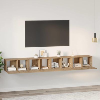 vidaXL Zostava TV skriniek 4 pcs Remeselný dub 60 x 30 x 30 cm