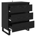 vidaXL Servírovacia skriňa Čierny dub 60 x 35 x 70 cm Kompozitné drevo