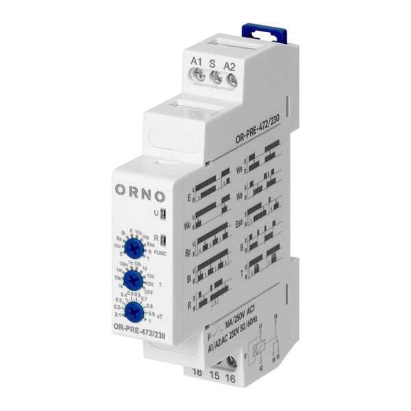 Relé časové ORNO OR-PRE-472/230VAC
