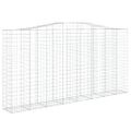 vidaXL Oblúkový gabionový kôš 2 ks 400x50x200/220cm pozinkované železo