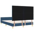 vidaXL Rám postele s čelnou doskou Modrá 140 x 190 cm látka