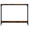 vidaXL Konzolový stolík dymový dub 100x22,5x75 cm kompozitné drevo