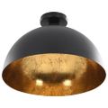 vidaXL Stropné lampy 2 ks, čierne a zlaté, pologuľa E27