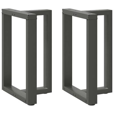 vidaXL Nohy k jedálenskému stolu v tvare T, 2 ks, antracitové, 50x35x(72-73) cm, oceľ