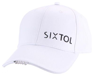 Kšiltovka s LED svetlom B-CAP 25lm, nabíjacia, USB, univerzálna veľkosť, biela SIXTOL