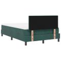 vidaXL LED box s pružinami Tmavozelená 120 x 200 cm Zamat