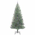 vidaXL Umelý vianočný stromček, snehom obalený, s LED svetlom 240 cm