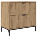 vidaXL Nočný stolík dub artisan 63.5 x 36 x 61 cm Kompozitné drevo
