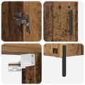 vidaXL Highboard Staré drevo 69,5 x 32,5 x 180 cm Kompozitné drevo