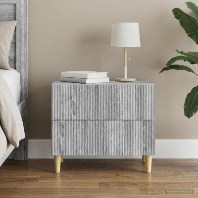 vidaXL Nočný stolík Sivá sonoma 62 x 34,5 x 48 cm Kompozitné drevo