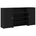 vidaXL Recepčný pult, čierny dub 200x50x103,5 cm, imitácia dreva
