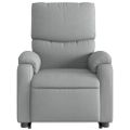 vidaXL Zdvíhacie sklápacie elektrické masážne kreslo svetlosivé látka