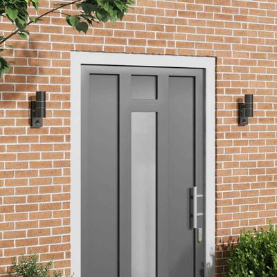 vidaXL Exteriérové nástenné svietidlo 2 pcs Čierna 7 x 10 x 22 cm