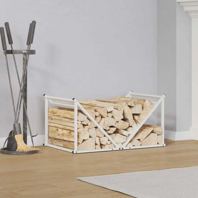 vidaXL Regál na krbové drevo, 70x43x34,5 cm, za studena lisovaná oceľ
