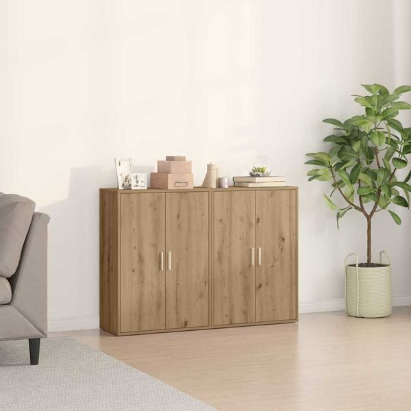 vidaXL Servírovacia skriňa 2 pcs Remeselný dub 60 x 31 x 84 cm