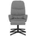 vidaXL Relaxačné kreslo s podnožkou sivé umelá koža