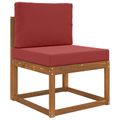 vidaXL Vankúš na vonkajšiu pohovku Polyester vínovo červená 60 x 60 cm