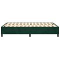 vidaXL Posteľný rám s boxspringom tmavozelený 120x200 cm zamat