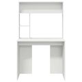 vidaXL Stôl Biela 91 x 50 x 149 cm Kompozitné drevo